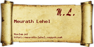 Meurath Lehel névjegykártya